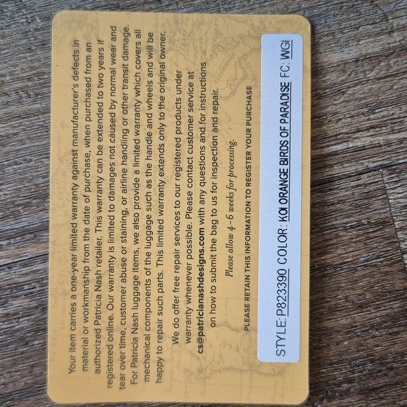 NWT Patricia Nash 10th Anniv. Frame Bag Birds of Paradise Koi Orange Satchel - Picture 9 of 9